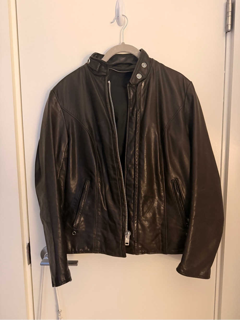 Brown Leather Moto Jacket